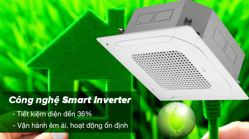 Điều hòa âm trần LG Inverter 18000 BTU ZTNQ18GPLA0 - Công nghệ Smart Inverter tiết kiệm điện năng đến 36%, vận hành êm ái