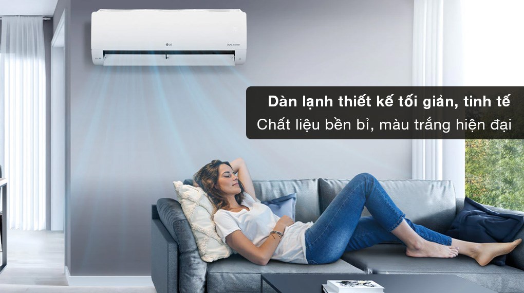 Máy lạnh LG Inverter 1.5 HP V13WIN1 - Kiểu dáng tối giản, chất liệu vỏ máy bền bỉ Máy lạnh LG Inverter 1.5 HP V13WIN1 - Kiểu dáng tối giản, chất liệu vỏ máy bền bỉ