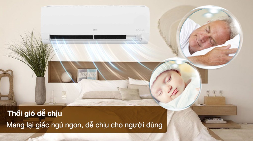 Máy lạnh LG Inverter 1.5 HP V13WIN1 - Thổi gió dễ chịu mang lại giấc ngủ ngon cho người dùng Máy lạnh LG Inverter 1.5 HP V13WIN1 - Thổi gió dễ chịu mang lại giấc ngủ ngon cho người dùng